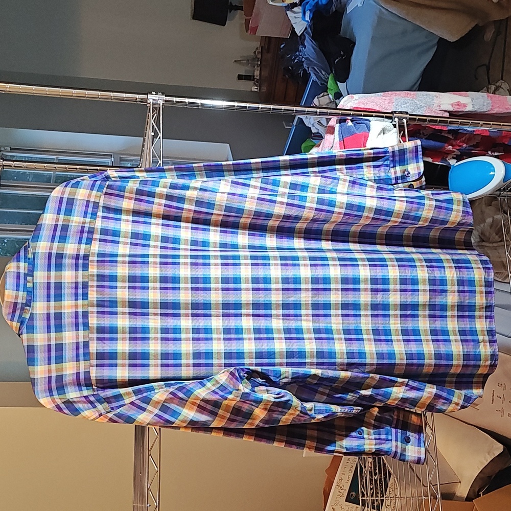 Robert Talbott Vibrant Plaid Button Down Shirt - image 2